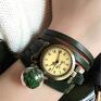 mech prawdziwy - zegarek/bransoletka na skórzanym bransoletka zegarki naturalny
