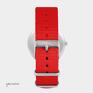 Yenoo Zegarek - Szczęśliwi czasu nie liczą czerwony, nato - prezent zegarki bransoletka