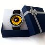 zegarki: Słonecznik - Skórzany z dużą tarczą - kwiaty zegarek