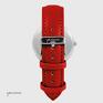 Zegarek - Koliber czerwony, skórzany zegarki bransoletka