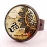 niepowtarzalne mandala - zegarek / bransoletka na skórzanym biżuteria
