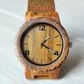 zegarek brązowe drewniany falcon gwajak