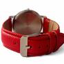 czerwone kobiecość - skórzany zegarek z dużą zegarki szminka szpilki