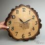 zegary: Drewniany zegar z plastra drewna brzozy - 30 cm - Ręczne wykonanie 30 cm