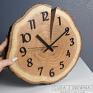 dębowy drewniany z plastra - 30 cm zegar z drewna