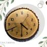 zegary dębowy zegar drewniany z plastra dębowego - 40 cm z drewna