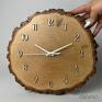 brzozowy zegary drewniany z brzozy - 30 cm zegar z plastra drewna