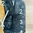 Zegar ścienny 30 cm z topoli i czarnej żywicy epoksydowej