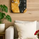 Zegar ścienny 30 cm z topoli i czarnej żywicy epoksydowej