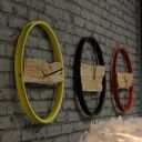 Zegar Wood Yellow