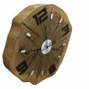 Gigantyczny zegar ścienny z litego drewna - 64 cm, 18 kg, cichy mechanizm, unikat rękodzieło Polska