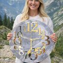 Zegar ścienny z żywicy epoksydowej