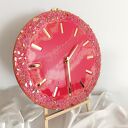 Różowy zegar 40 cm