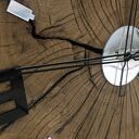 Gigantyczny zegar ścienny z litego drewna - 64 cm, 18 kg, cichy mechanizm, unikat rękodzieło Polska