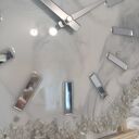 Zegar ścienny w kształcie kamienia. Ręczne wykonanie