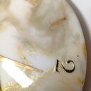 Ręcznie wykonany zegar ścienny z żywicy epoksydowej - okrągły, 30 cm