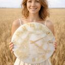 Ręcznie wykonany zegar ścienny z żywicy epoksydowej - okrągły, 30