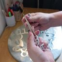 Zegar ścienny z żywicy epoksydowej