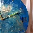 Zegar ścienny z żywicy epoksydowej Głębia oceanu - 40 cm