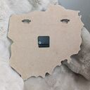 Zegar ścienny z żywicy epoksydowej - mapa Polski, 35&times;35 cm