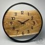 drewno zegary zegar drewniany na ścianę | średnica 40 cm | stalowa prezent ścienny