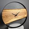 drewno brązowe nowoczesny zegar ścienny z elementem to coś czego szukasz duży