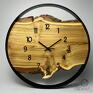 drewniany | średnica 40 cm | stalowa obręcz | 100% zegar ścienny