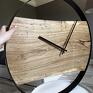 białe duży zegar drewniany na ścianę | średnica 70 cm | ścienny