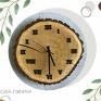 intrygujące drewniany zegar z plastra dębowego - 40 cm 40