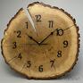 Drewniany z dębowego - 40 cm - Ręczne wykonanie zegar z plastra drewna