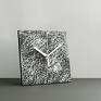 dodatki zegary czarno srebrny ekologiczny kwadratowy zegar do biura