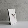 dekoracje zero waste minimalistyczny biały zegar z papieru z recyklingu prezent dla pary nowoczesny stojący