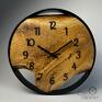 drewniany zegar zegary nowoczesny ścienny | średnica 35 cm | loft