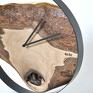 brązowe zegary drewniany zegar loft - orzechowy - 40cm