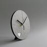 minimalistyczny zegar zegary szare, z sercem dla ukochanej osoby - będzie prezent ślubny handmade