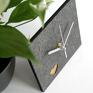 minimalistyczny czarne ze złotym sercem dla ukochanej osoby unikalny zegar handmade oryginalny niej