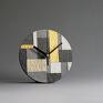 Nowoczesny z ekologicznych materiałów - Handmade zegar geometryczny