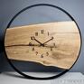 duży drewniany w stylu | średnica 70 nowoczesny zegar prezent