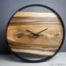 czarne zegary drewniany zegar nowoczesny, ścienny z deską orzecha, 50 z drewna
