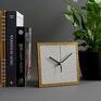 zegary minimalistyczny zegar z metalicznym akcentem oryginalny handmade