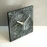 Czarno srebrny ekologiczne dodatki minimalistyczny zegar