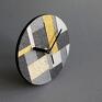 złoty czarne nowoczesny z ekologicznych materiałów na pierwszą rocznicę mały zegar na biurko