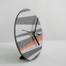 Geometryczny z papieru z recyklingu - ekologiczny stojący dekoracyjny okrągły zegar