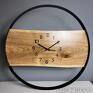 frapujące duży zegar drewniany w nowoczesnym stylu | średnica 70 prezent