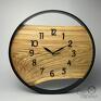 Cuda z Zegar drewniany na ścianę | średnica 40 cm | stalowa obręcz | 100% drewno