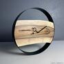 zegar zegary brązowe nowoczesny ścienny z elementem drewna to coś czego szukasz? w prezent