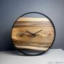 prezent nowoczesny, drewniany zegar ścienny z deską orzecha, 50