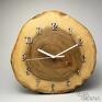 czarne zegary z drewniany z wiązu - 30 cm zegar z plastra drewna