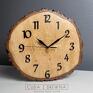 białe zegar z drewna drewniany plastra brzozy - 30 cm