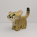 Figurka Gepard Dziki Kot Ręcznie malowana mała figurka dekoracyjna